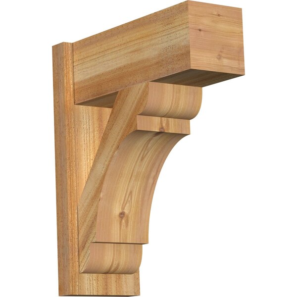 Ekena Millwork Olympic Block Rough Sawn Outlooker, Western Red Cedar, 8"W x 20"D x 24"H OUT08X20X24OLY05RWR - main